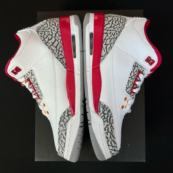 Nike Air Jordan 3 GS Retro Cardinal - Picture 3 of 5